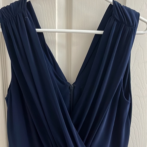 Lauren by Ralph Lauren navy dress 12 like new condition - Picture 2 of 3